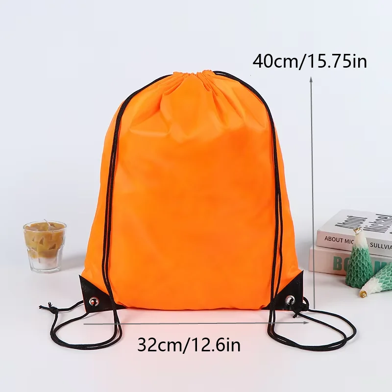 10/20/30/50pcs Customized Logo Drawstring Backpack - Lightweight Outdoor Sports Sack for Hiking, Camping, Gym & Travel 2