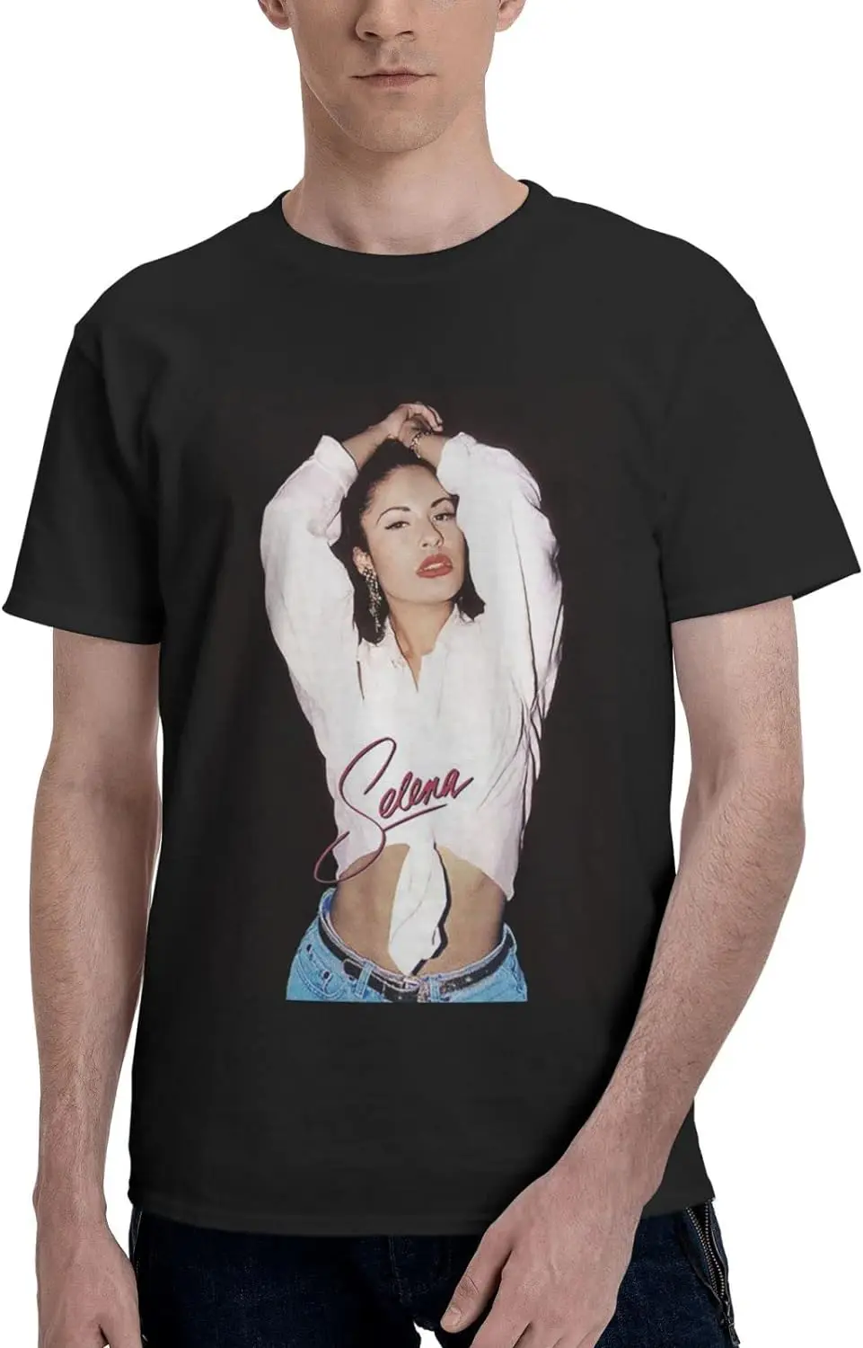 

Unisex Cotton Shirts for Mens Fashion Round Neck Top Fashion Shirt Tee Tshirt Small