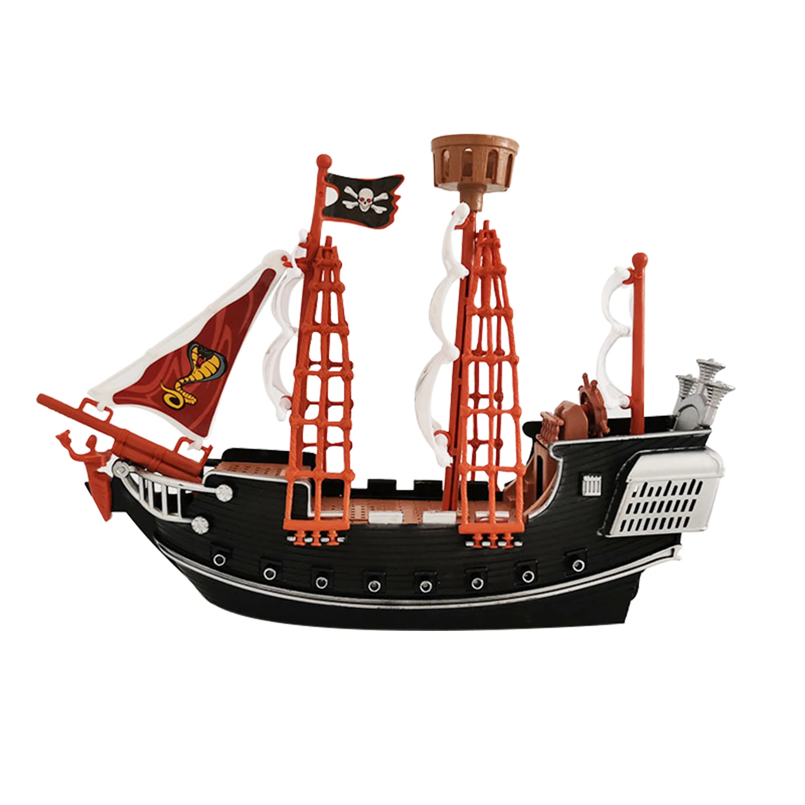 

Ideas Enlighten Big Black Pearl Pirate Ship Building Block Military Pirates Royal Guards Battle Castle Boat Model Bricks Toy