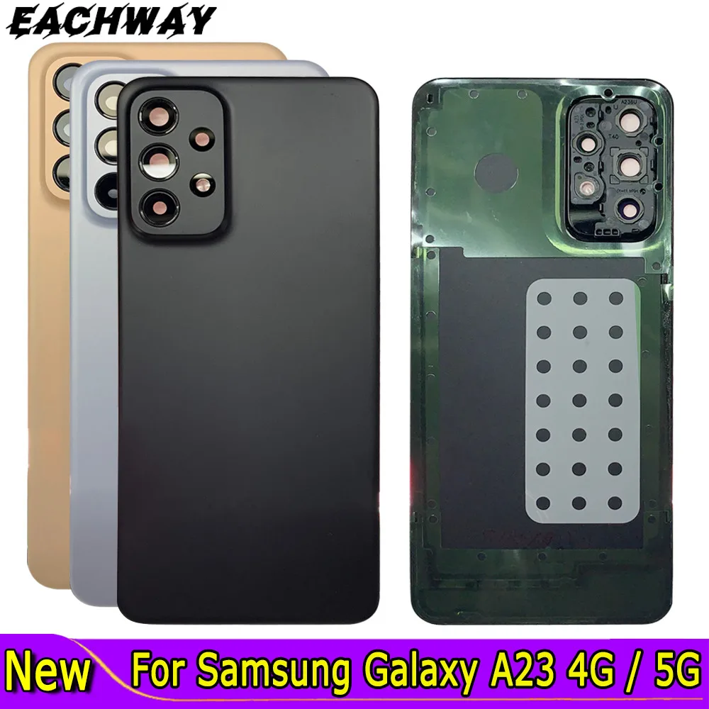 

6,6 "для Samsung Galaxy A23 4G Крышка батарейного отсека задняя стеклянная крышка корпуса Замена для Samsung A23 фотоэлемента Крышка батарейного отсека