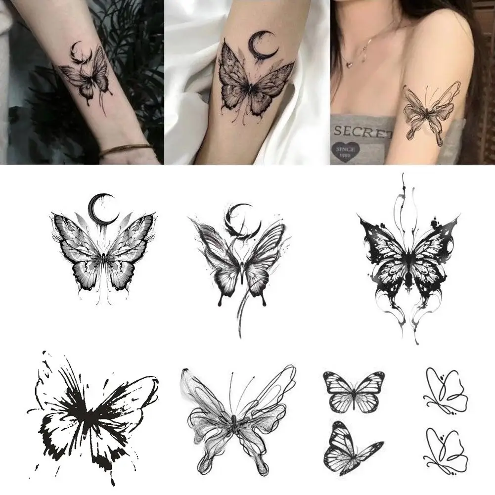

Waterproof Temporary Tattoo Sticker 3D Butterfly Small Body Art Fake Tatto Flash Tatoo Wrist Foot Hand for Girl Women M2L8
