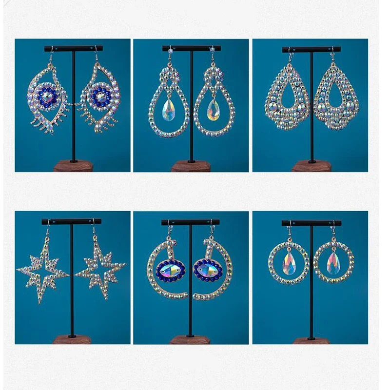 

Belly Dance Jewelry Women Rhinestone Earrings Fashion Trend New Hoop Earrings For Women