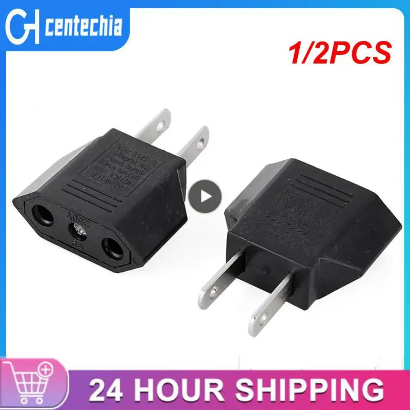 Plug Adapter 1/2PCS 4.0/4.8mm EU US To Euro US Converter American Socket Travel Household Power