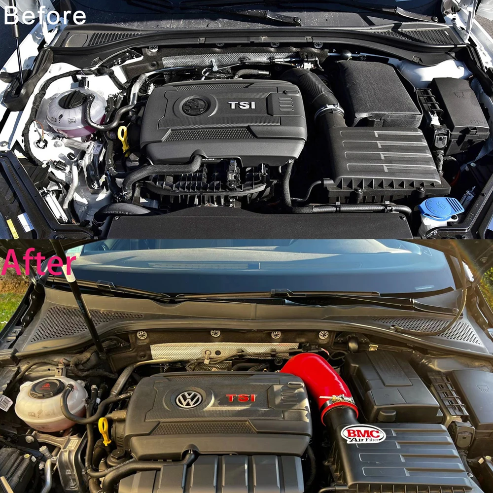 VW 골프 MK7 R 아우디 V8 MK3 A3 S3 TT 2.0T 2014+ 용 실리콘 터보 입구 팔꿈치 튜브 흡입 호스