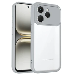 Custodia per telefono trasparente in silicone shockproof con retro in PC e bumper in TPU