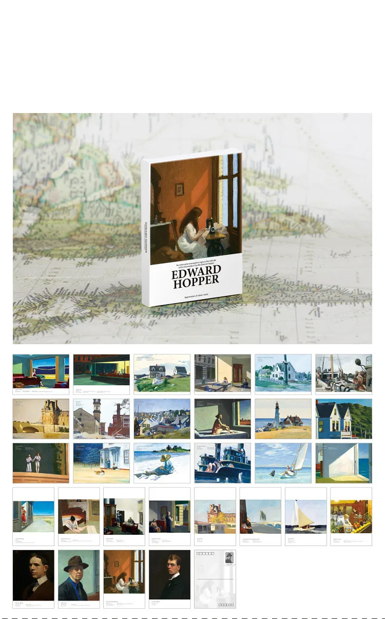 30 teile/los Kunstmuseum Serie Postkarten Malerei Gruß karte Boxed Wunsch karte Englisch Postkarte Mode Geschenk Nachricht Dekoration – Detail 5