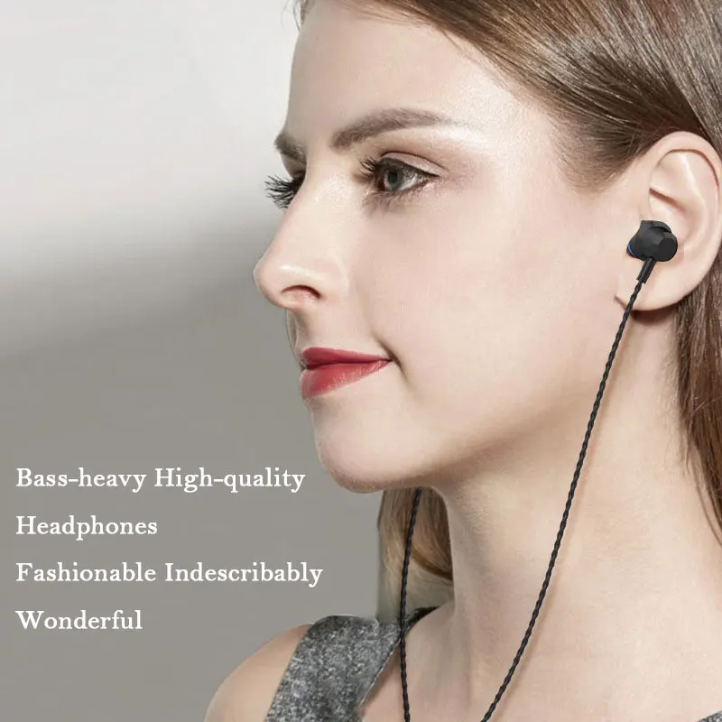1.2M Cable 3.5mm In-Ear Wired Earphones Headset Stereo Earbuds Headphones for Huawei Xiaomi Portable High Quality Earphones
