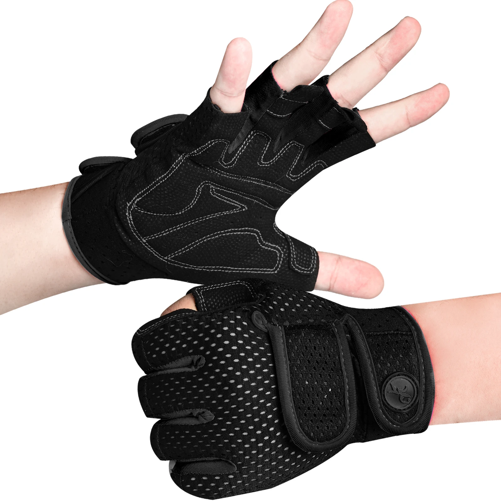 Enhanced Workout Gym Gloves, 3MM Padded Half Finger Fitness Gloves