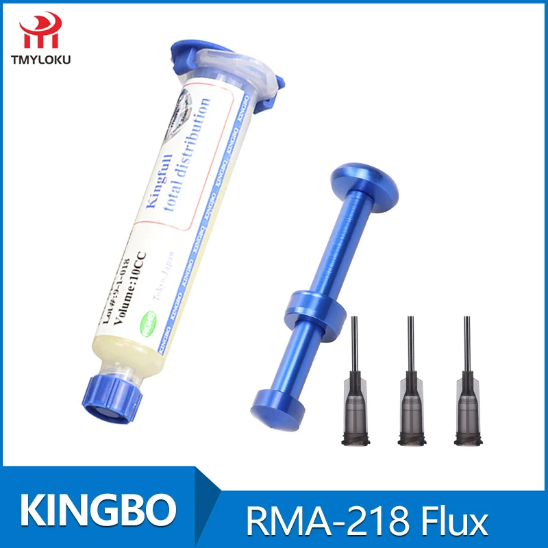 KINGBO RMA-218 납땜 플럭스, 바늘이 있는 무 세척 납땜 페이스트, 1..