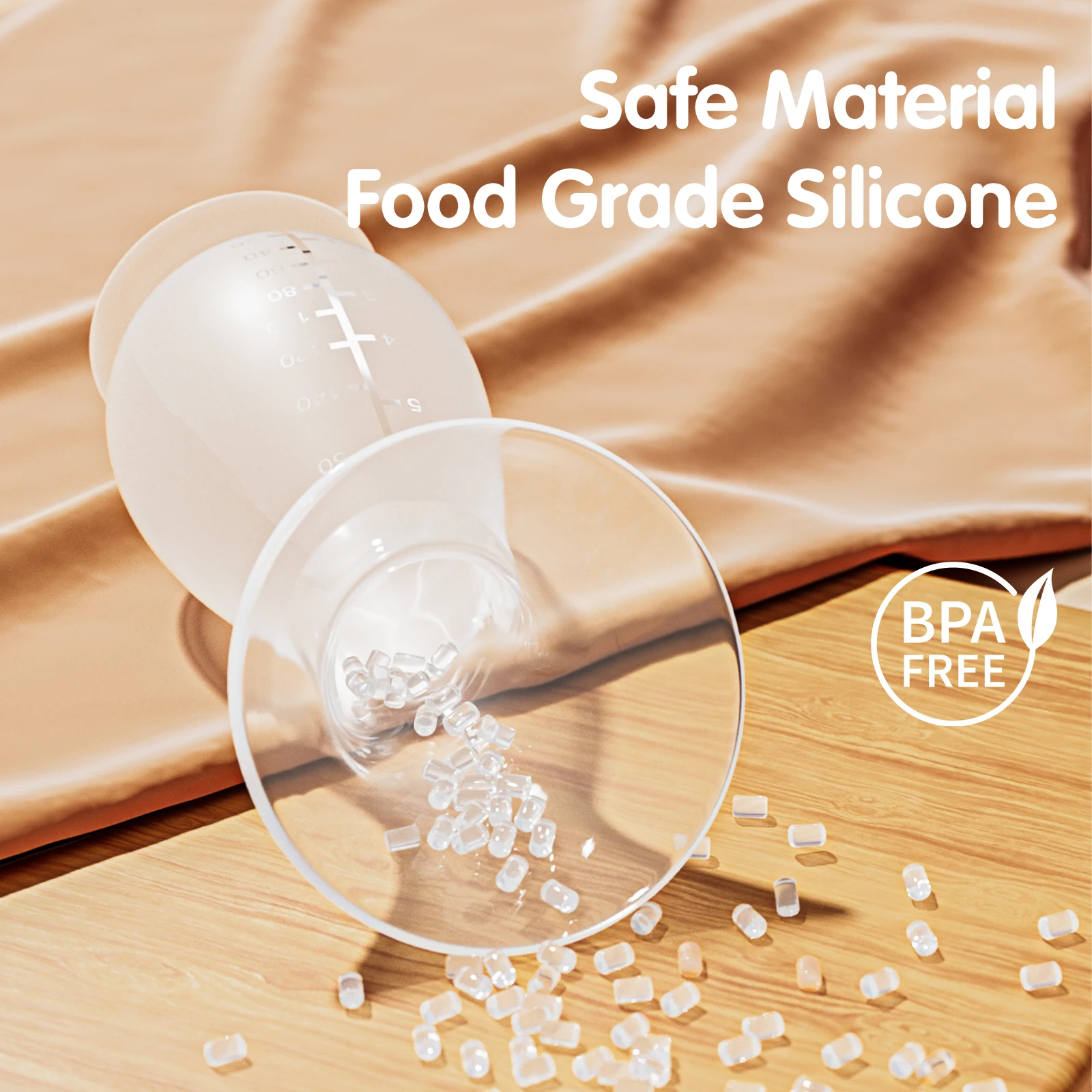 Milk Collector 5oz/160ml Food Grade Silicone Suction Base Dust Proof Cap Stopper