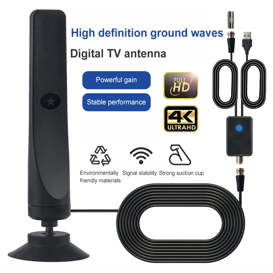 Antenna Amplifier 2022 Clear 4K 1080p Outdoor Digital HDTV Antenna