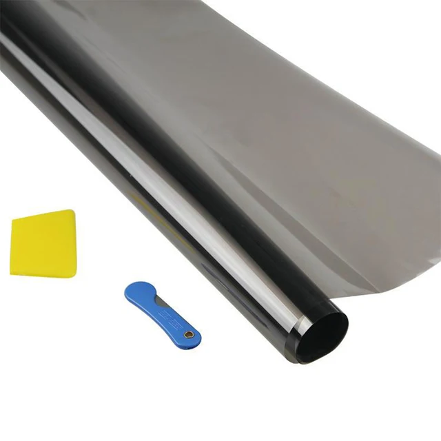 1pcs 300CMx50CM Black Window Tint Film Glass Sticker Solar Sun Shade Films For Car Black Roll 15% VLT Tinting Tool Kits 4