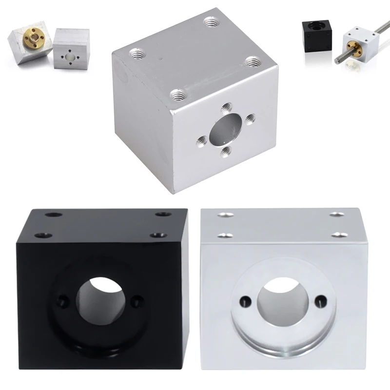 

T8 Lead Screw Nut Housing Bracket Converter T8 Anti-backlash Block For T8 Trapezoidal Leadscrew Conversion Nut Seat Aluminum