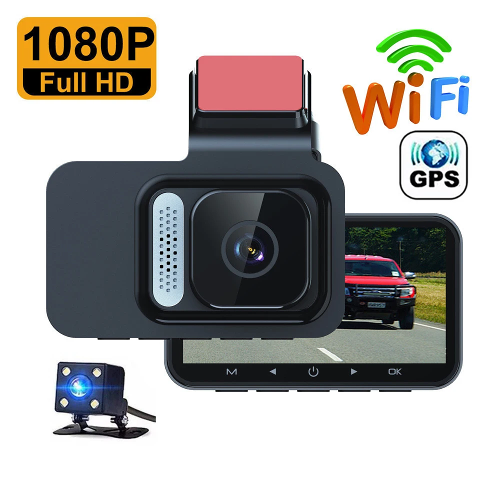 

Видеорегистратор автомобильный с Wi-Fi и GPS, 1080P, HD-привод