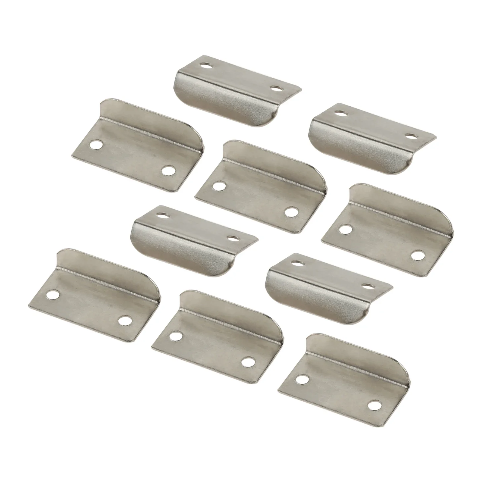 10 stuks schuin ladeslot Strike Plate Kast Lade L-vormige Lock Strike Plate Thuiskantoor (Zilver