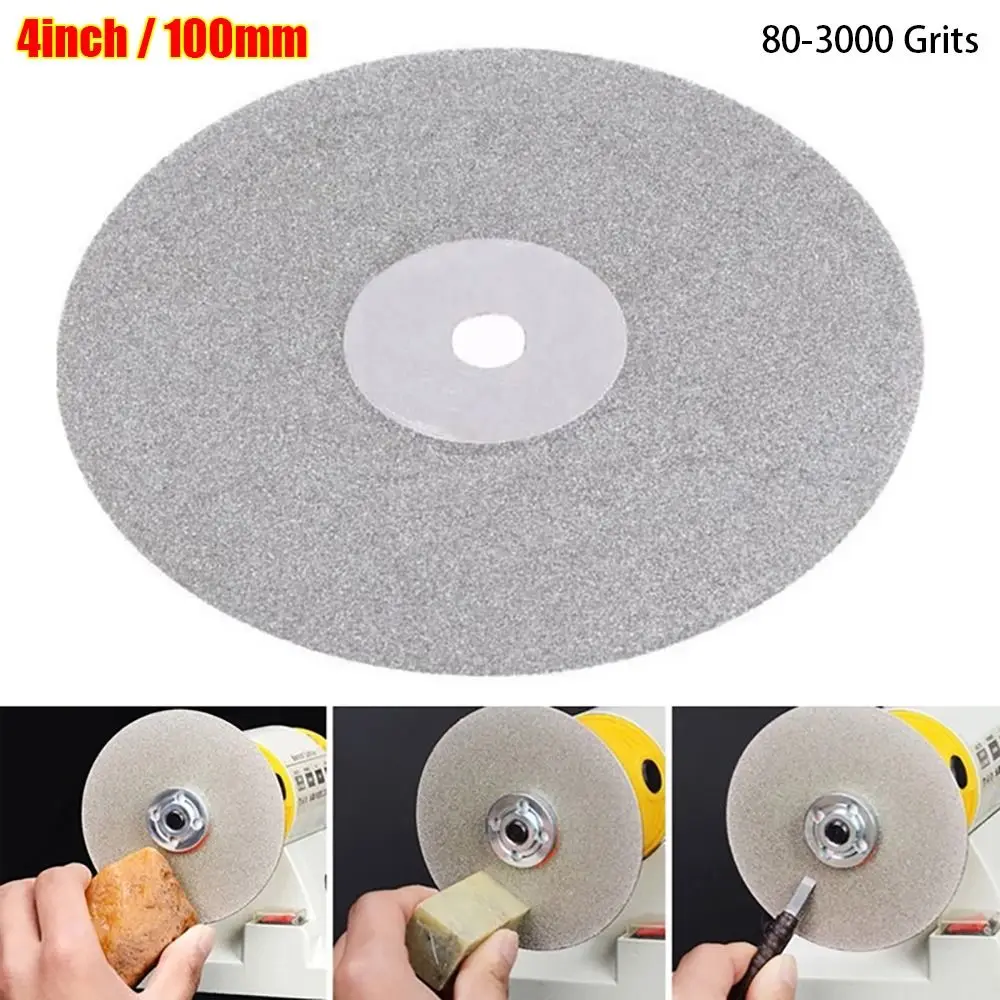 100mm Coated Grinding and Polishing Disc for Gemstones, Jewelry, and Glass