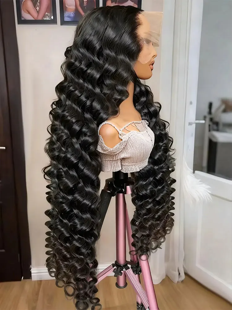 38 40Inch Loose Deep Wave 13x6 13x4 Hd Lace Frontal Wig Curly Water Wave Human Hair 5x5 Lace Front Brazilian Wigs For Women 1