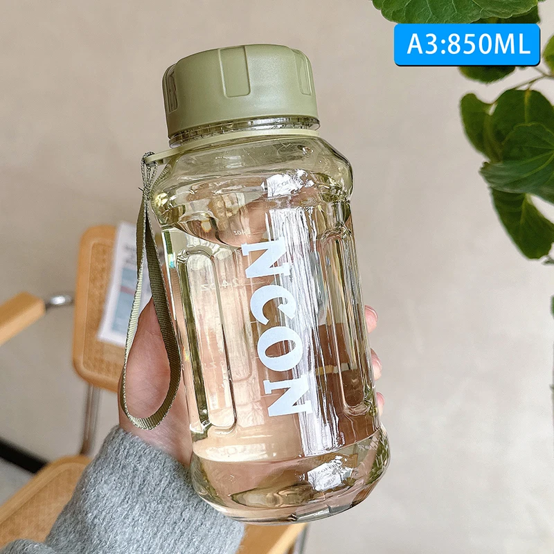 Büyük Capacity2500/1700ML su şişesi ile kamp seyahat için hasır kapak spor salonu su ısıtıcısı BPA ücretsiz içme şişeleri