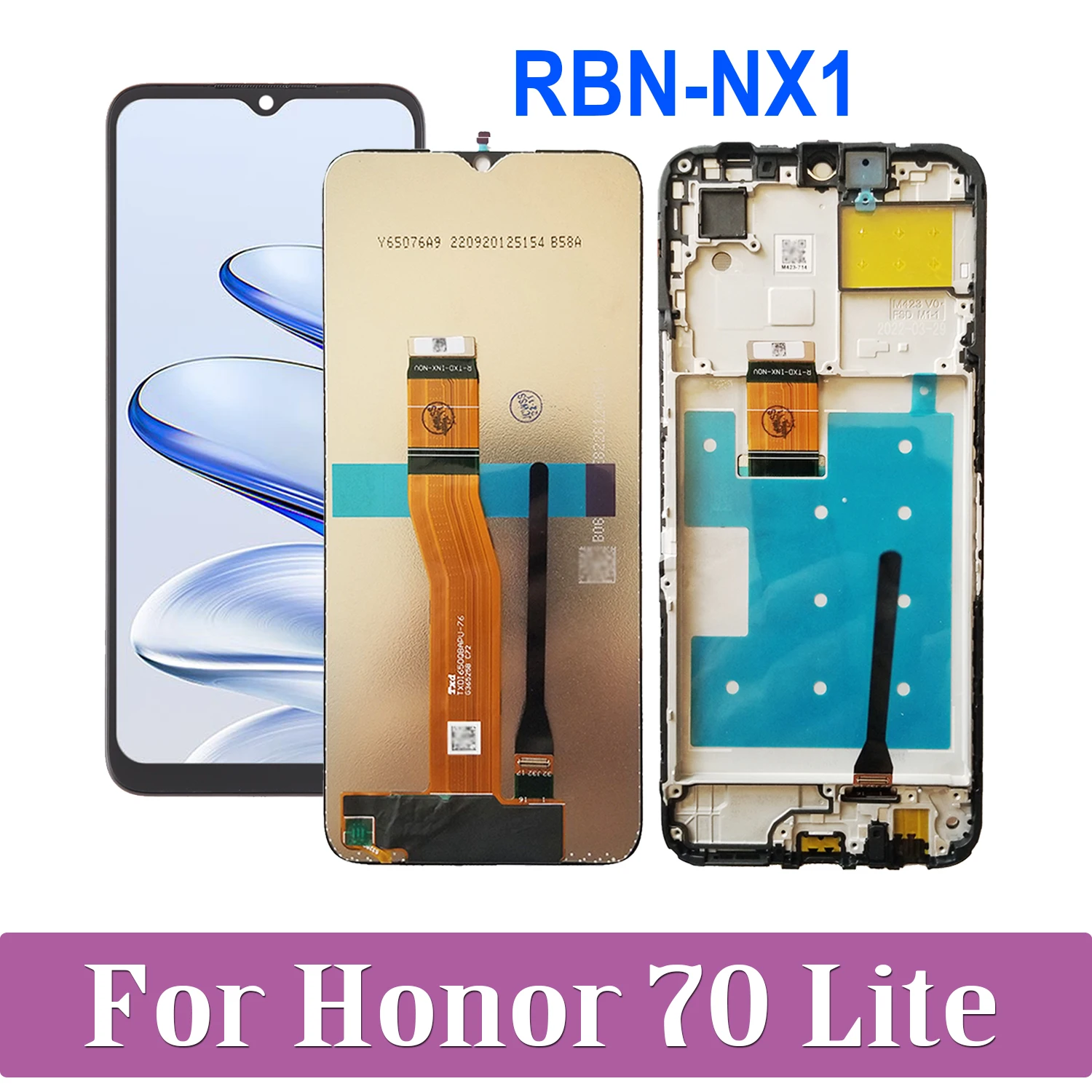

Original 6.5'' For Huawei Honor 70 Lite 70Lite LCD Display Touch Screen Digitizer Assembly For Honor70 Lite RBN-NX1 LCD
