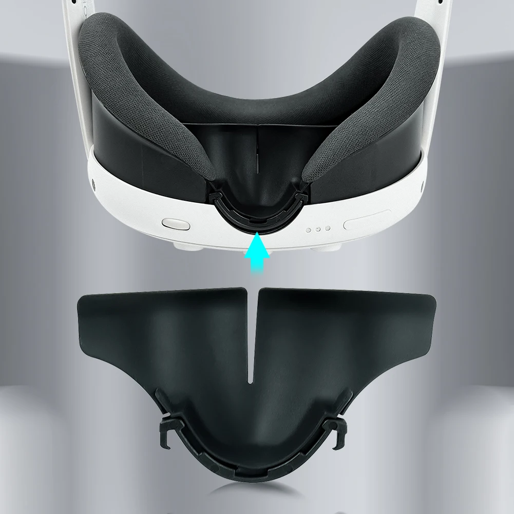 Silicone Light Blocker VR Nose Cover for Meta Quest 3 Anti-Leakage Comfortable VR Nose Pad for Meta Quest 3 Headset Accessories