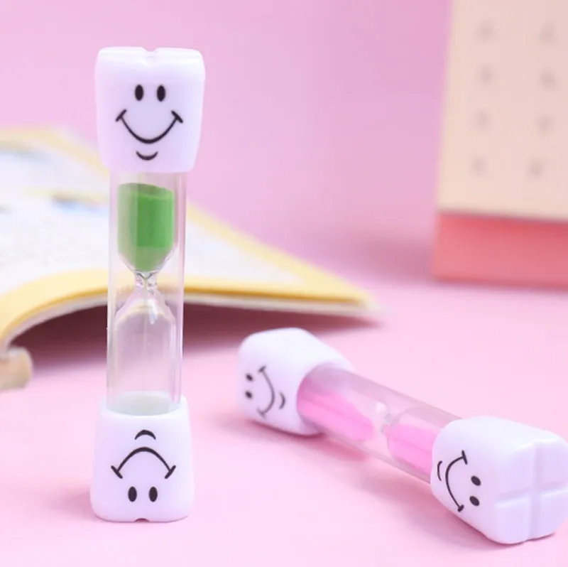 Sand Timer Smiling Face Hourglass 3 Minutes Cooking Brushing Teeth Kids Gift