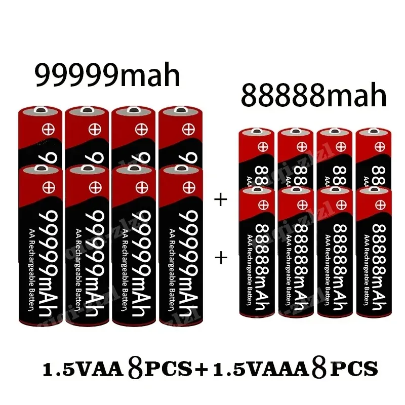 Фото Новинка, щелочная аккумуляторная батарея 1,5 в AA большой емкости 99999 мАч + 1,5 в AA88888 мАч 1,5 В для часов, игрушек, камеры, аккумуляторная батарея №5