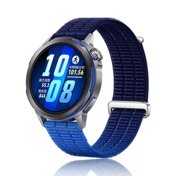 Breathable Nylon Sport Band Replacement Wristband for 22mm watch strap (Evening Blue)