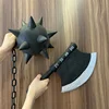 1:1 Himejima Gyomei Swords Meteor Hammer Demon Slayer Sword Broad Axe Knife Cosplay Weapon Props Props Safety PU Tanjirou Swords 3