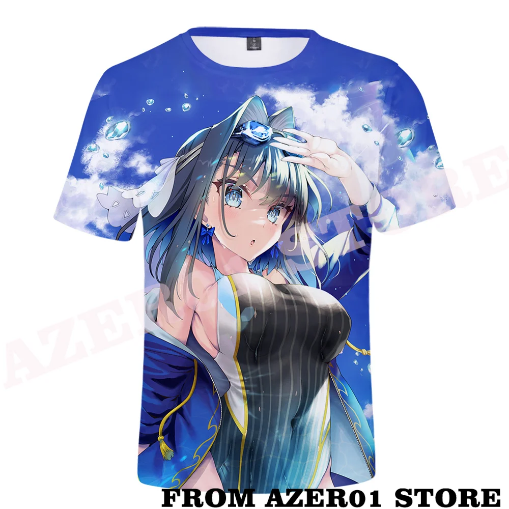 

Футболка HOLOLIVE VTuber Ouro Kronii Merch, футболка с 3D принтом, весна-лето, Мужская/женская уличная одежда, рубашка, уличная одежда, кавайная футболка