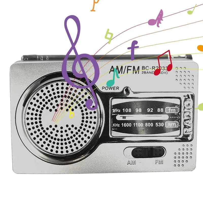 HOT Mini Radio AM FM Battery Operated Portable Radio Best Reception Longest Lasting For Running Walking Home Soundbox R2048