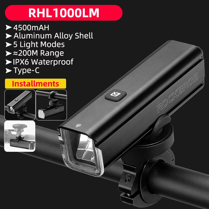 Front Bike Front Light Rainproof USB Rechargeable 500LM Cycling