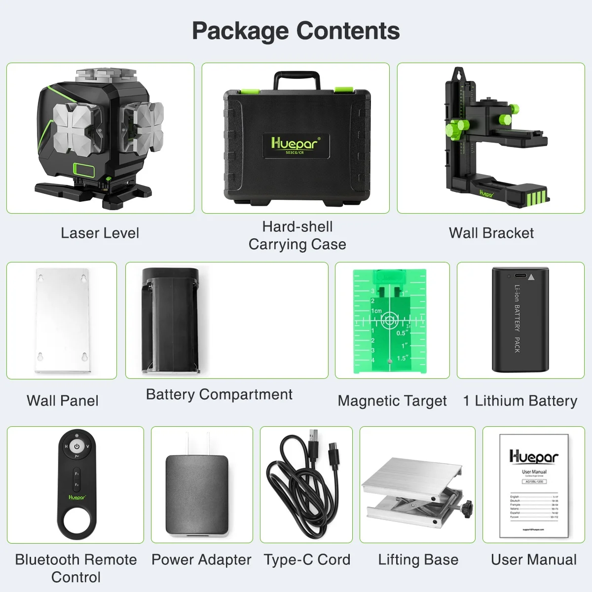 Osram S03DG 3D Green Beam 12 Line Laser Level with Hard Carry Case,Bluetooth Fun