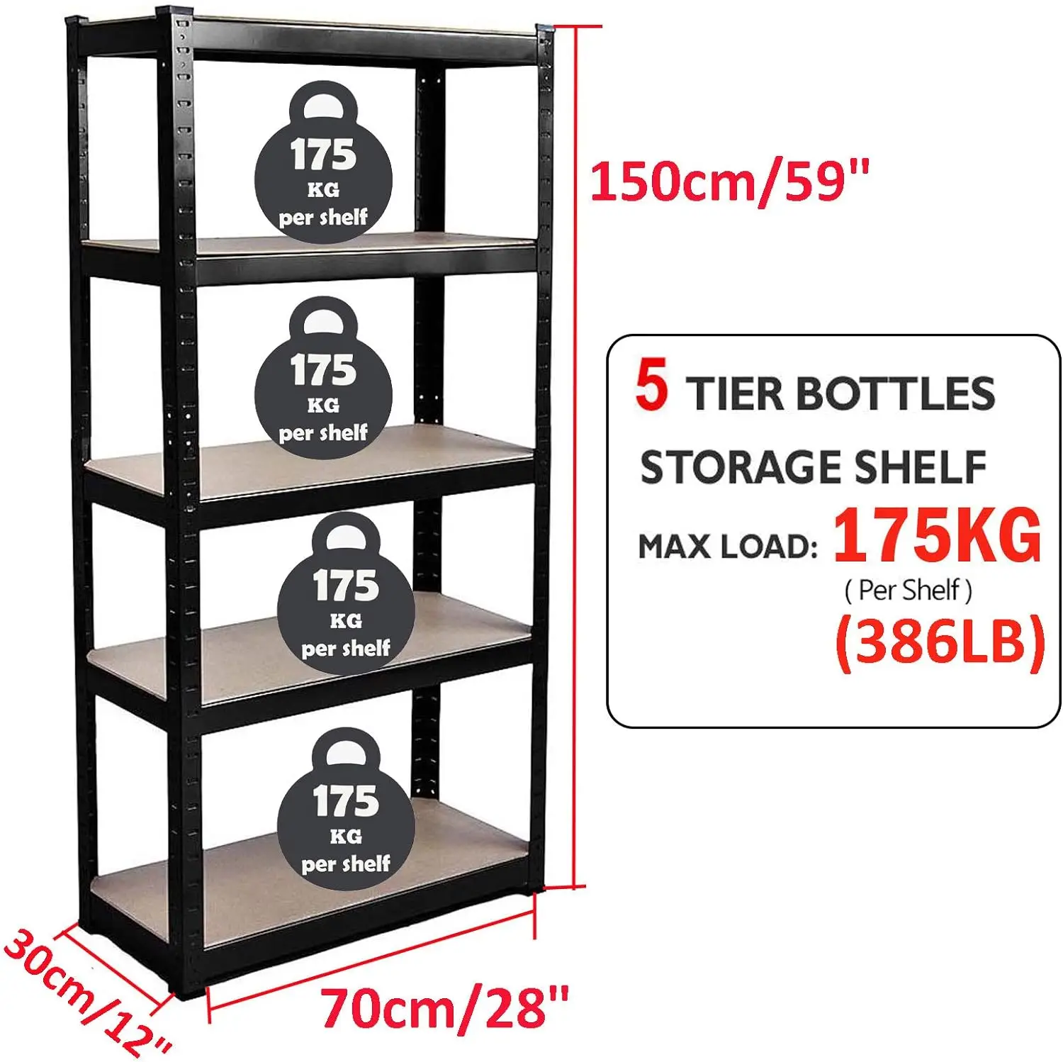 Black 5 Tier 150Hcm