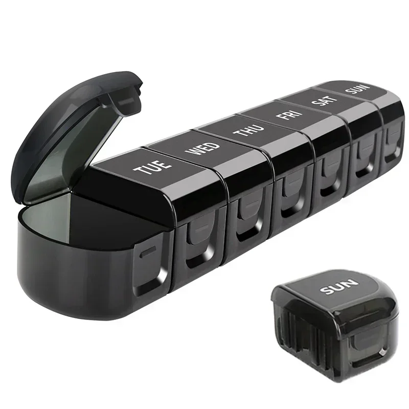 Compact 7-Day Pill Organizer & Storage Case