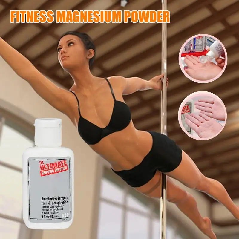 2 Oz Anti-skid Transparent Dry Hand Solution pole dance Anti Slip Liquid Sport Powder For Rock Climbing Sports Liquid Magnesium 3