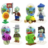 Plants Vs. Zombies Building Blocks Toy Capsules Assembled Bricks Puzzle Peashooter Anime Figure Dolls Model Toy Children Gift 1