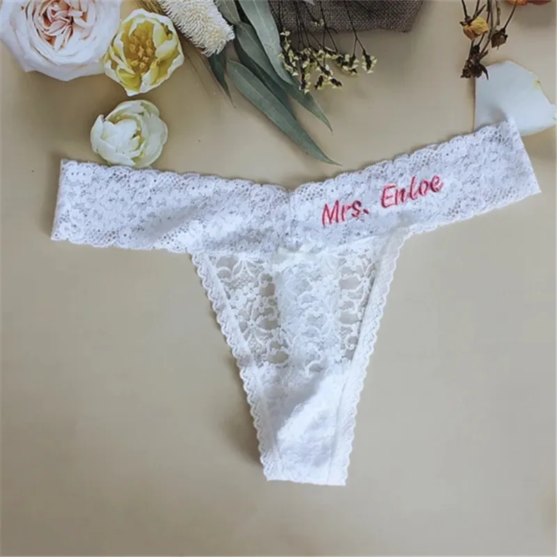Bridal Lingerie - Embroidered Bride Panties, Monogrammed Wedding Night –  Mary's Monograms and More