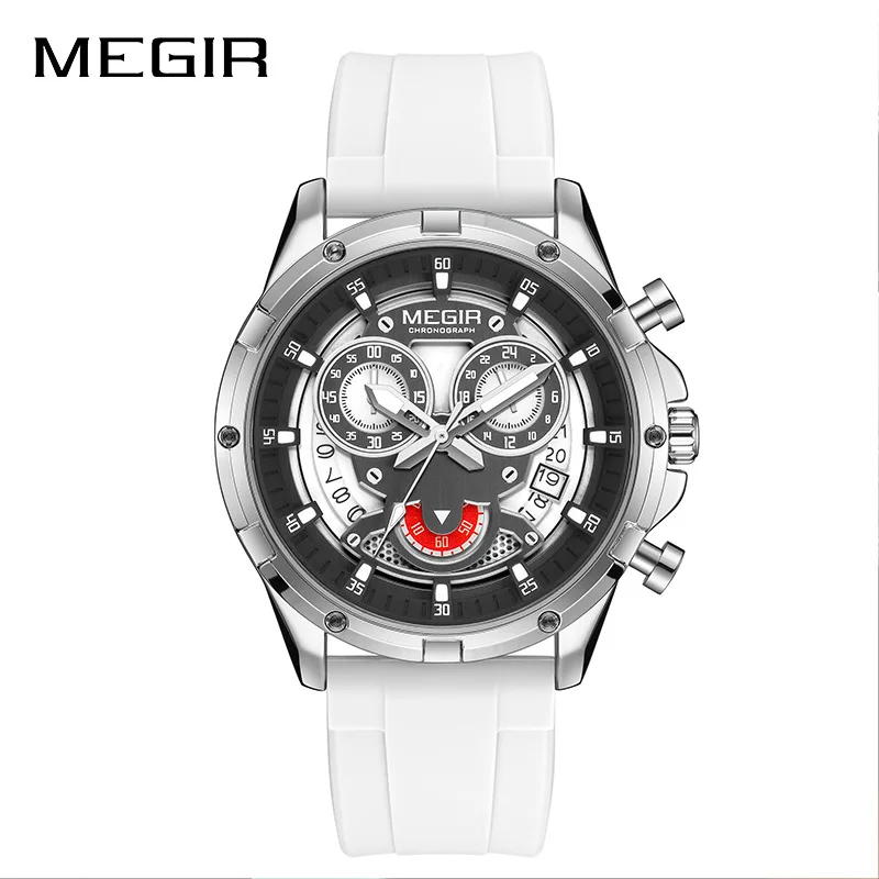 MEGIR Fashion Personalized Quartz Sports Chronograph Luminous Waterproof Men's Watch