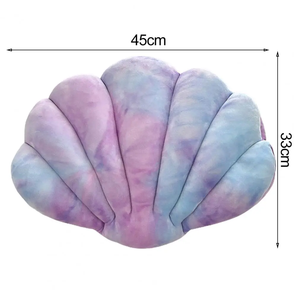 1Pc Throw Pillow Colorful Seashell Shape Fully Filling Plush Stuff Toy Ocean Theme Elastic Sofa Bed Decoration Office Nap Pillow 6