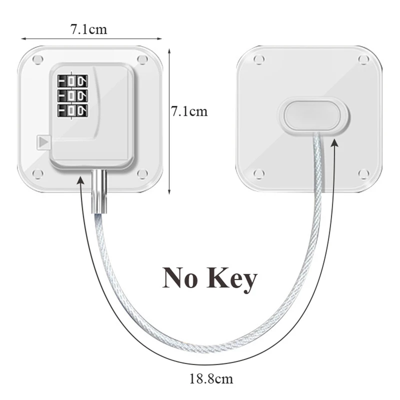 1 Piece Child Protection Locks Baby Cabinet Door Locks Refrigerator Locks High-Rise Anti-Falling Building Safety Code Lock