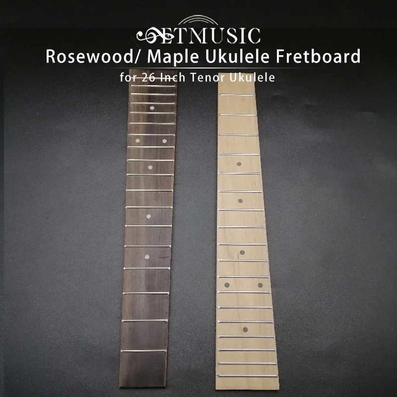 

Rosewood/ Maple Fretboard Ukulele Fingerboard for 26 Inch Tenor Ukulele with 4mm Dot 18 Fret Fretboard UK Parts