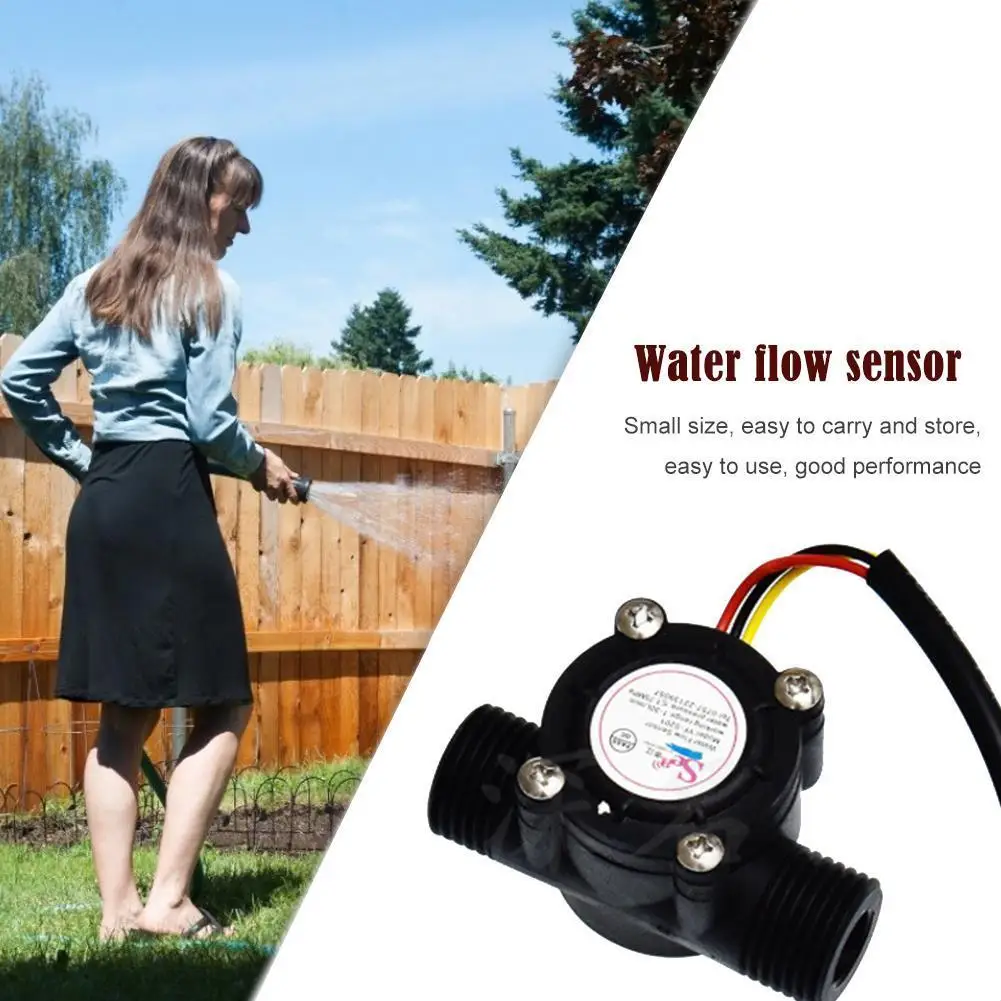 YF-S201 DC 5-18V 1/2 Inch Water Flow Sensor 1.75MPa Hall Effect Flow Sensor Hall Liquid Water Liquid