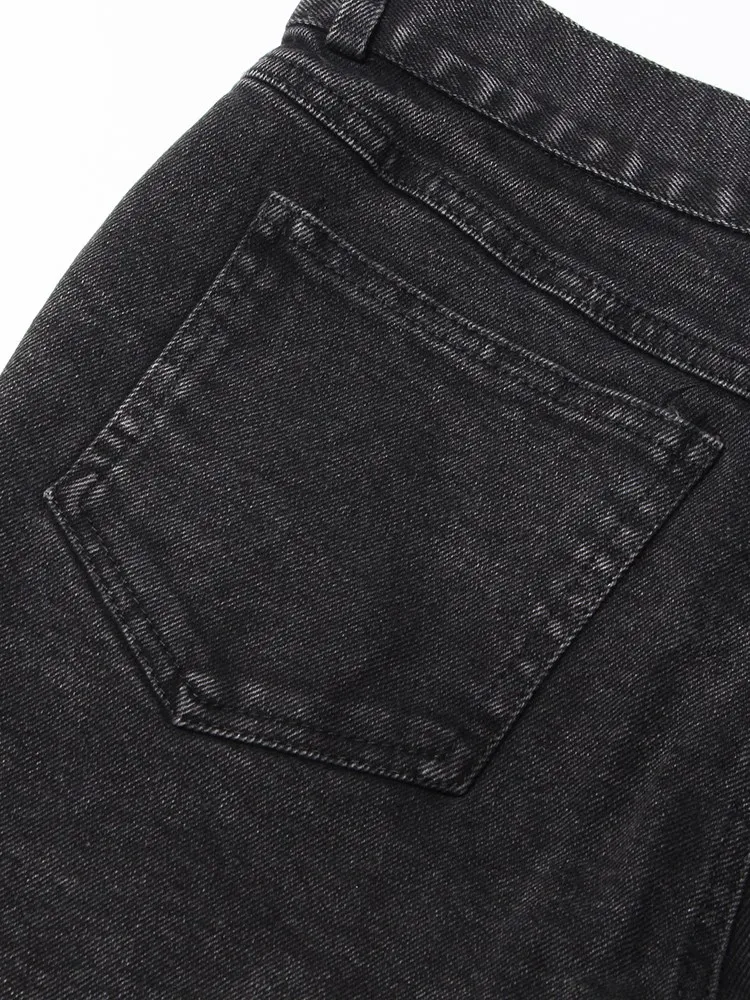 KBQ Hollow Out Solid Denim Shorts For Women High Waist Spliced Buttons Streetwear Tunic Short Female Summer Fashion Clothes New