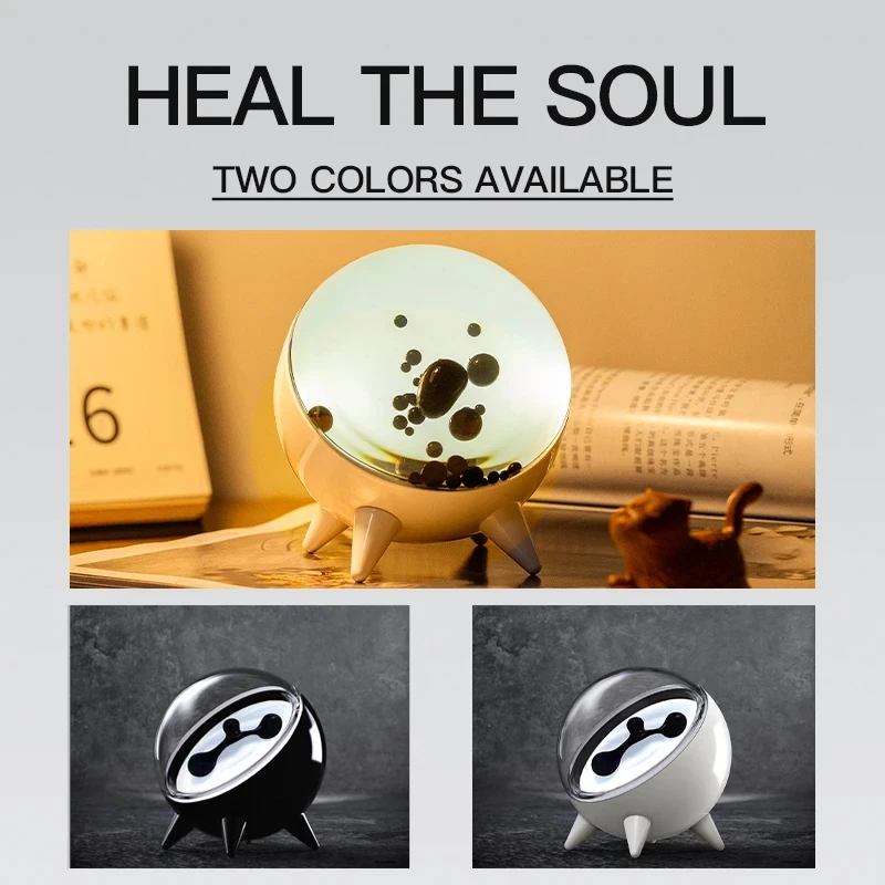 Ferrofluid Music Rhythm Lamp Magnetic Fluid Pickup Desktop Speakers Companion Visual Display Lamp Dancing Magnet Liquid Toy Gift 3