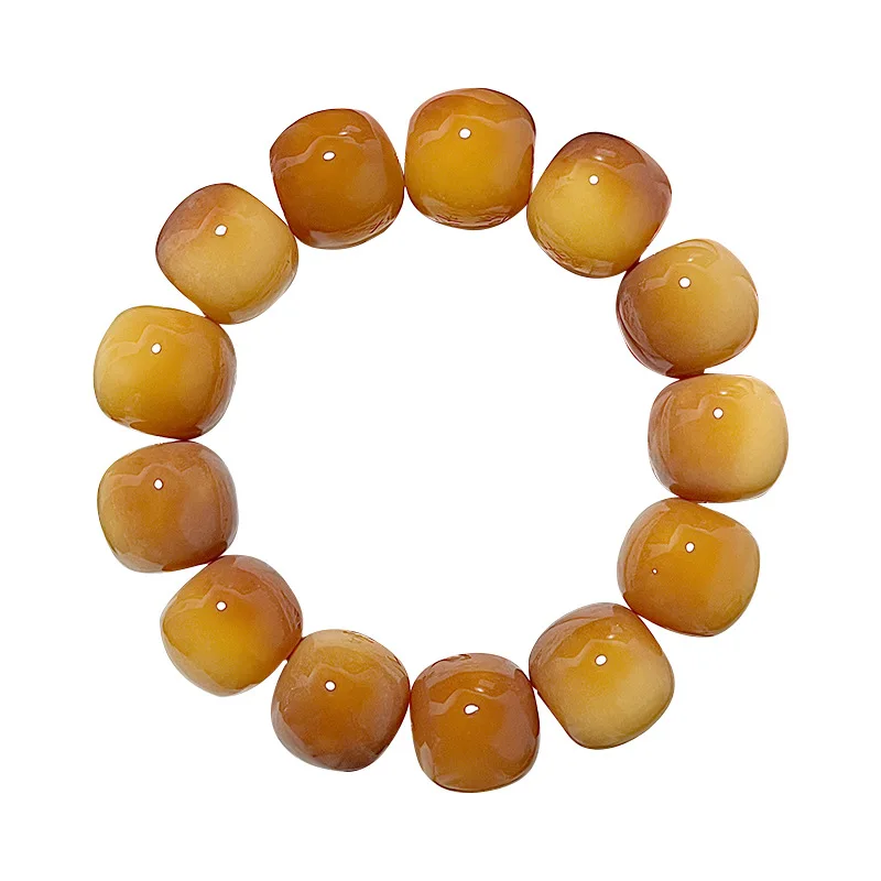 

Rare Large Size White Jade Bodhi Root Bracelet Old Bucket Bracelet Bodhi Finger Johor Beads Men And Women