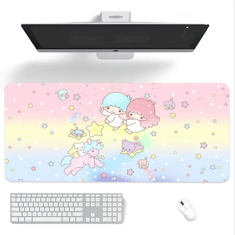 MINISO Sanrio Little Twin Stars Mouse Pad Computer Laptop Gaming Office Wrist Guard Non Slip Keyboard Pad 3