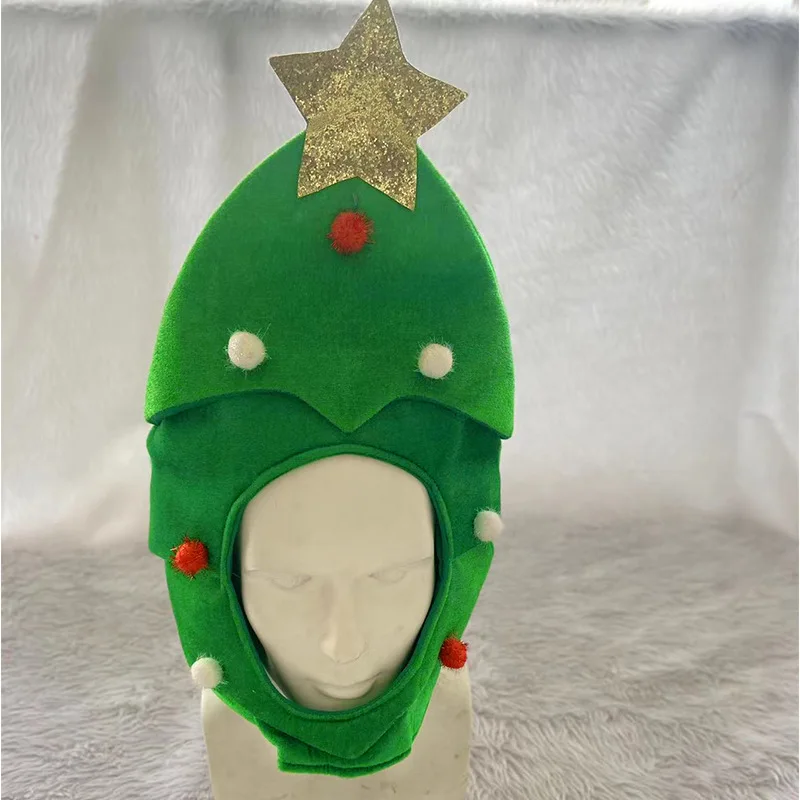 

10pcs Men Plush Tree Hat for Festive Party Dress Up Celebrations Costume Props navidad Decoration Wedding Festival