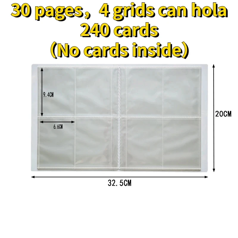 Card Album 240pcs Book Naruto Dragon Ball Goku Vegeta ONE PIECE Luffy Zoro Map Letter Holder Binder Notebook Collection Toy