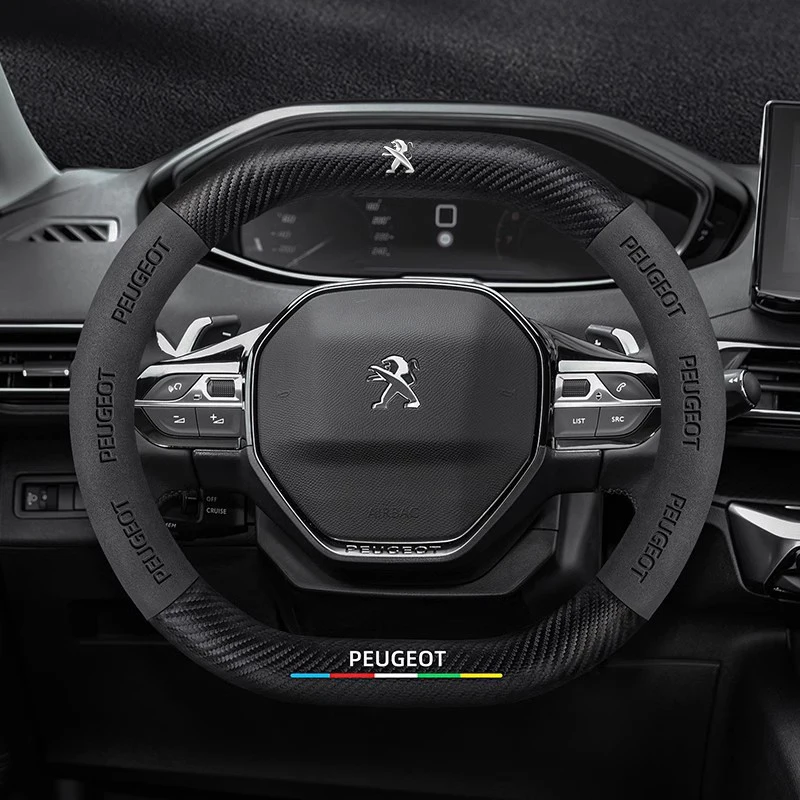 Car Steering Wheel Cover for Peugeot 106 107 108 206 207 208 301 307 308 406 407 408 508 607 2008 3008 4008 5008 GT RCZ Rifter steering wheel cover