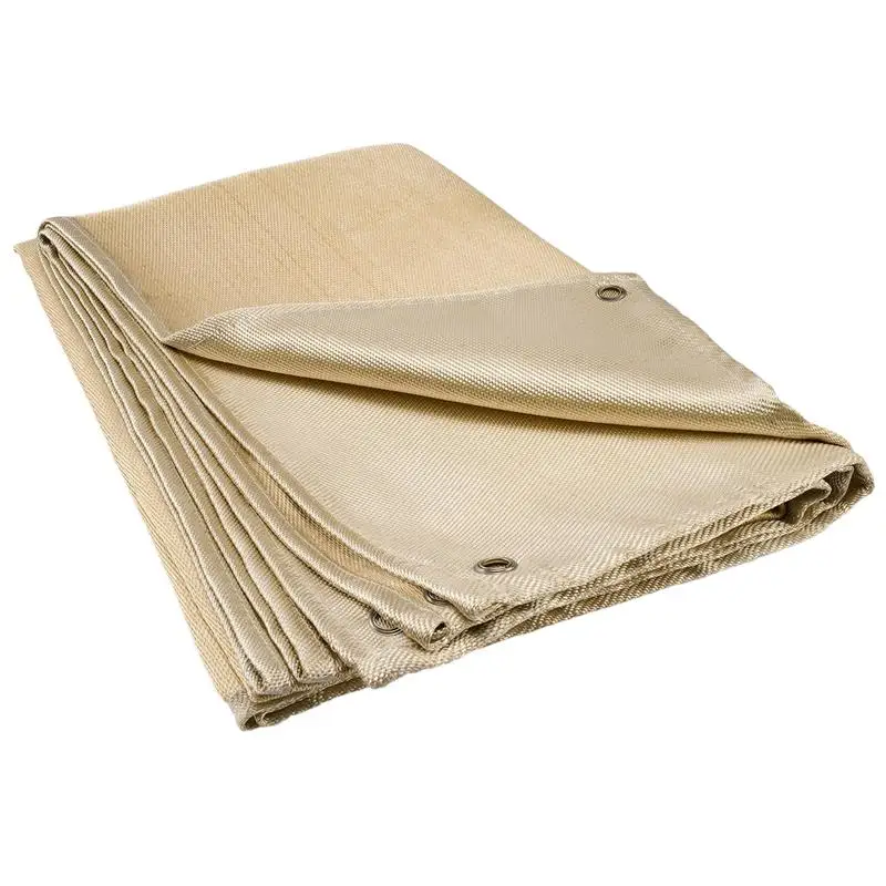 Fireproof Insulation Blanket Fireproof Insulation Fiberglass Blanket Fire Safety Tool With Sturdy Metal Loop For Using As Grill